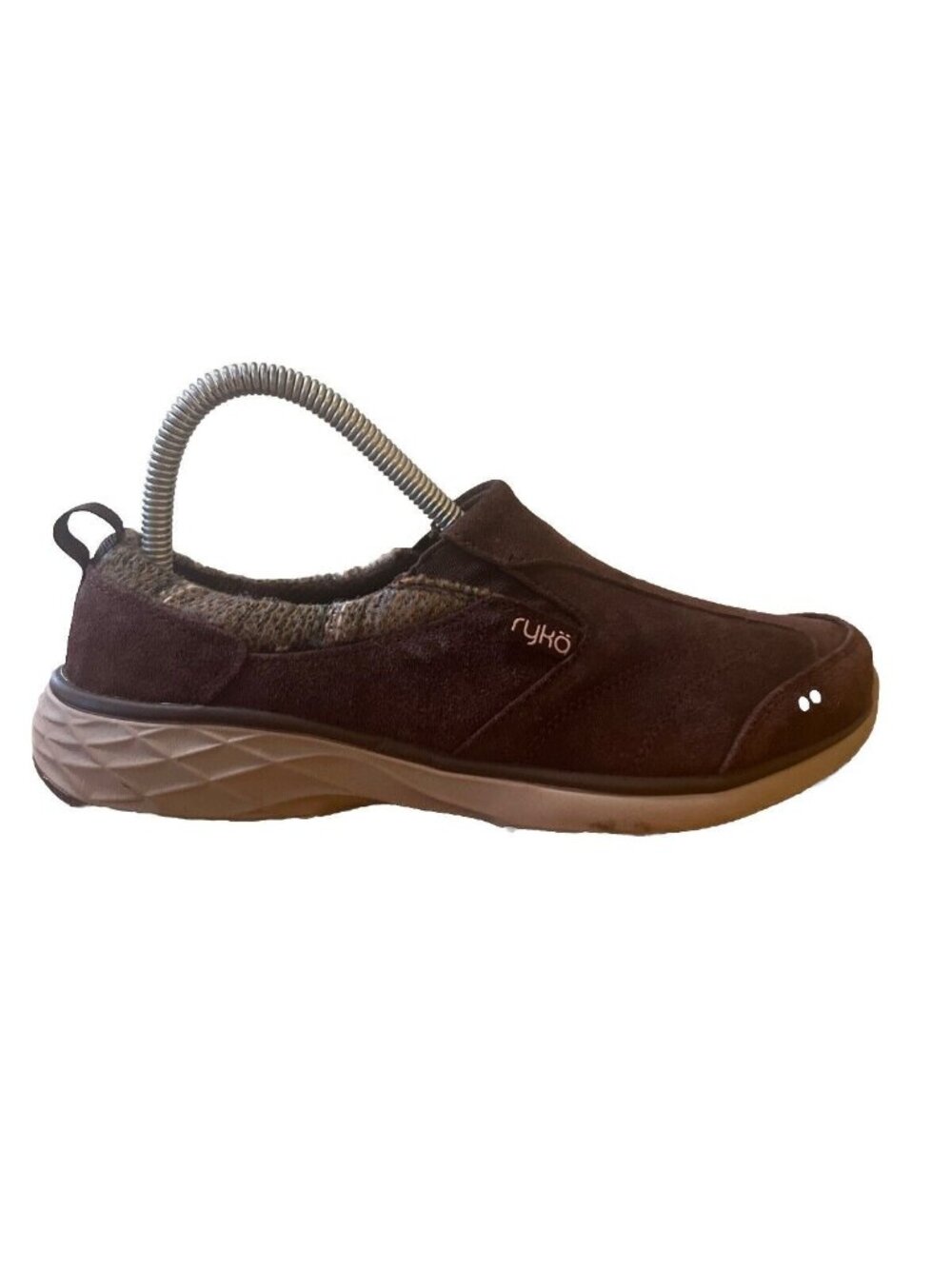 Ryka Sneakers sz 8.5 Women Slip on Shoes Brown Suede Walking Travel Terrain
